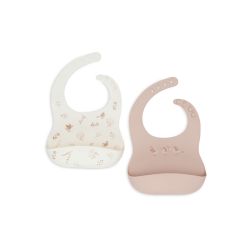 Jollein Lätzchen Silikon mit Auffangschale Lovely Birds 2er Pack
