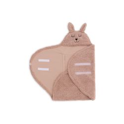 Jollein Einschlagdecke für Babyschale Bunny Wild Rose Rosa