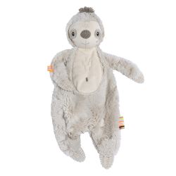 Fehn Schmusetuch Faultier Lazy, Crazy & Pink Grau/Beige