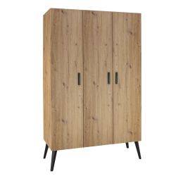 Schardt Morris Oak Schrank 3 Türen Dekor Artisan Oak 194x120x53 cm