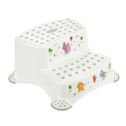 Keeeper Hippo Tritthocker zweistufig mit Anti-rutsch-Funktion weiß