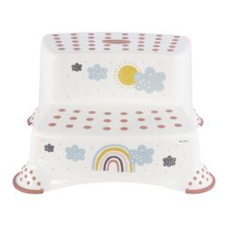 Keeeper Tritthocker zweistufig mit anti-rutsch-funktion rainbow white