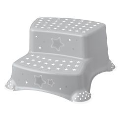 Keeeper Stars Tritthocker Schemel zweistufig mit Anti-Rutschfunktion Cosmic Grey