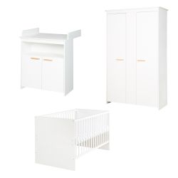 Roba Zimmerset Anton Kinderbett 70x140 Wickelkommode Schrank 2-türig
