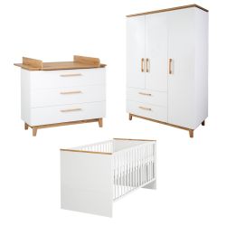 Roba Zimmerset Finn Kombi-Bett 70x140cm Wickelkommode & Schrank 3-türig