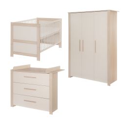 roba Kinderzimmer Set 3-teilig Momo Bett Wickelkommode Kleiderschrank