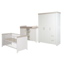 Roba Zimmerset Felicia Wickelkommode Kombi-Bett 70x140cm & Schrank 3-türig
