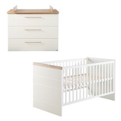 Roba Zimmerset Nele 2-teilig Kombi-Kinderbett 70x140 & Wickelkommode