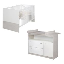 Roba Zimmerset Julia 2-teilig Kombi-Kinderbett 70x140cm & Wickelkommode