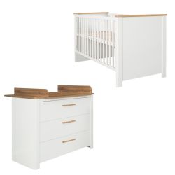 Roba Zimmerset Ava 2-teilig Kombi-Kinderbett 70x140cm & Wickelkommode