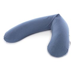 Theraline Stillkissen Dinkelspreu Das Original 190 inkl. Bezug Melange navyblau