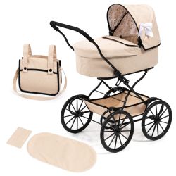 Bayer Design Puppenwagen Klassik beige Schlaufe inkl. Zubehör