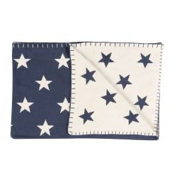 Schardt Baby Kuscheldecke Babydecke Big Star 95x120 cm, dunkelblau