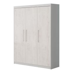 Roba Schrank Maren 2 3-Türen 6 Böden Drehtürenschrank Lichtgrau & Weiß
