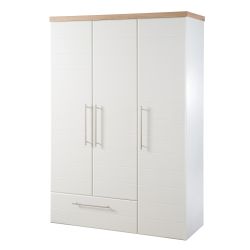 Roba Schrank Nele 3-trg mit modernen horizontalen/weiß