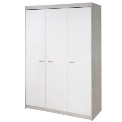 Roba Schrank Julia 3-türiger Drehtürenschrank 1 Kleiderstange & 6 Böden