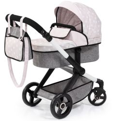 Bayer Design Kombi-Puppenwagen Xeo Sterne beige grau