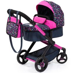 Bayer Design Kombi-Puppenwagen Xeo Confetti dunkelblau