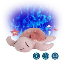 Cloud B Tranquil Turtle Pink USB-C aufladbar Nachtlicht Projektor Sound