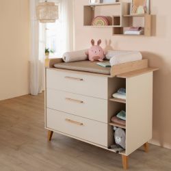 roba Wickelkommode Jil mit Schubladen Cashmere / Chestnut