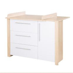 Roba Wickelkommode Matilda Soft-Close 3 Schubladen 1 Tür Eiche