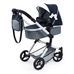 Bayer Design Kombi-Puppenwagen Vario blau
