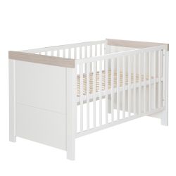 Roba Kombi-Kinderbett Lucy 70x140cm weiß Kranz in Luna Elm