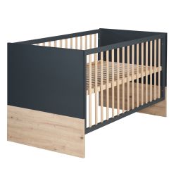 Roba Kombi-Kinderbett Lenn 70x140 in Anthrazit & Dekor