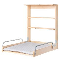 Roba Kids Wandwickelregal inkl. Wickelauflage grau - braun gebeizt