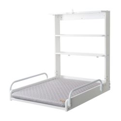 Roba Kids Wandwickelregal inkl. Wickelauflage weiss Style Silbergrau