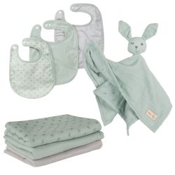 roba organic Geschenkset Baby Essentials Lil Planet frosty green