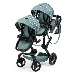 Bayer Design Puppen-Zwillingswagen Xeo Twin grün Sterne
