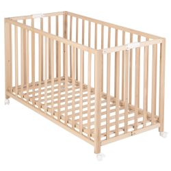 Roba Klappbett Fold Up 60x120cm Bio-Buche 2-fach Rollen