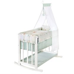 roba Stubenbett 4-in-1 Woodland Buddies Wiege Stubenwagen Bank Beistellbett