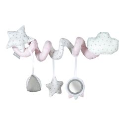 roba Activity Spirale Kleine Wolke rosa Stoffspirale für Kinderwagen Laufgitter 