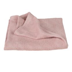 Roba Kids Decke in Strickoptik 80x80 cm Lil Planet Rosa Mauve