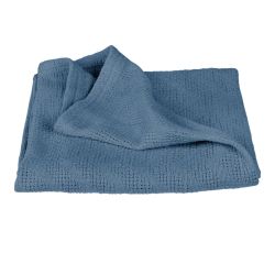 roba Babydecke Seashells Indigo 80x80 cm Kuscheldecke Strickoptik Blau