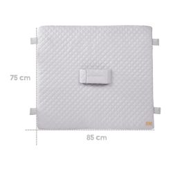 Roba Kids Sicherheitswickelauflage 85x75 cm mit Haltegurt Style Silbergrau