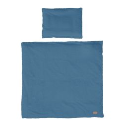 roba Babybettwäsche Seashells Indigo 80x80 cm 2-teiliges Bettwäsche Set Blau