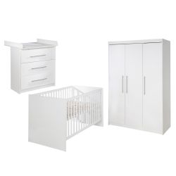 Roba Zimmerset Maren 3-teilig Kinderbett 70x140cm Wickelkommode & Schrank