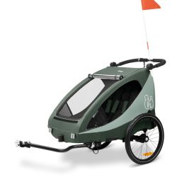 Hauck Fahrradanhänger Buggy Dryk Duo Plus Dark Green
