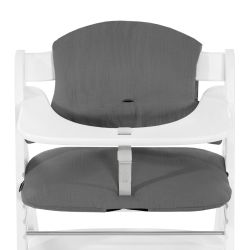 Hauck Hochstuhl Sitzkissen Highchair Pad Select Muslin Dark Grey