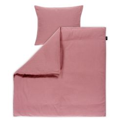 Alvi Bettwäsche Mull für Wiege / Stubenwagen mit Knopf fox glove berry 80x80 cm