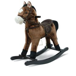 Bayer Chic 2000 Schaukelpferd Joe 46 cm mit Sound dunkelbraun