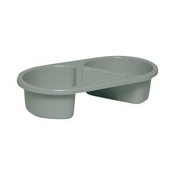Bebe-Jou Waschschüssel Waschbecken mit 2 Fächern und Ablage Breeze Green