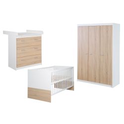 Roba Zimmerset Gabriella 3-teilig Kinderbett 70x140cm Wickelkommode Schrank