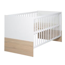 Roba Kombi-Kinderbett Gabriella 70x140cm weiß/natur 3 Schlupfsprossen