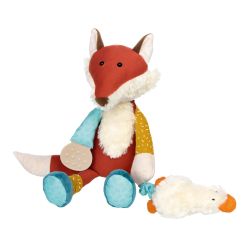 Sigikid Rassel, Beißring, Vibration Aktiv Fuchs mit Gans 30 cm mehrfarbig