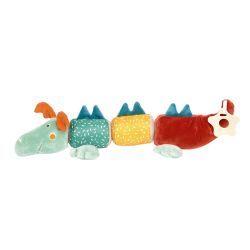 Sigikid Klett - Drache 45x7 cm zerlegbar Rassel, Beißring, Quietsche mehrfarbig