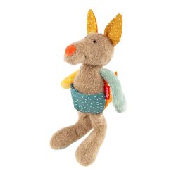 Sigikid Kuscheltier Patchwork Sweety Känguru 29 cm braun/mehrfarbig